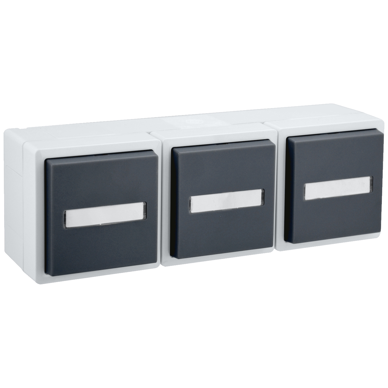 Steckdose 3-fach waagrecht