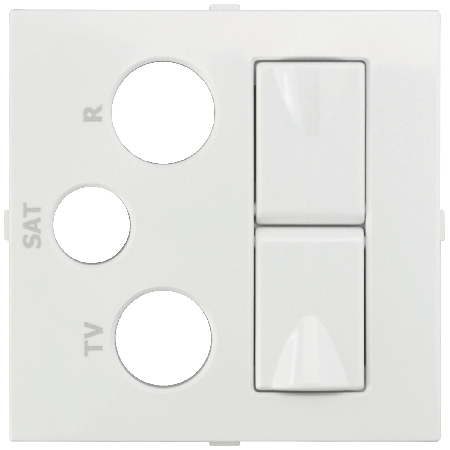 Abdeckung TV-RF-SAT-2xRJ45 weiß Logus