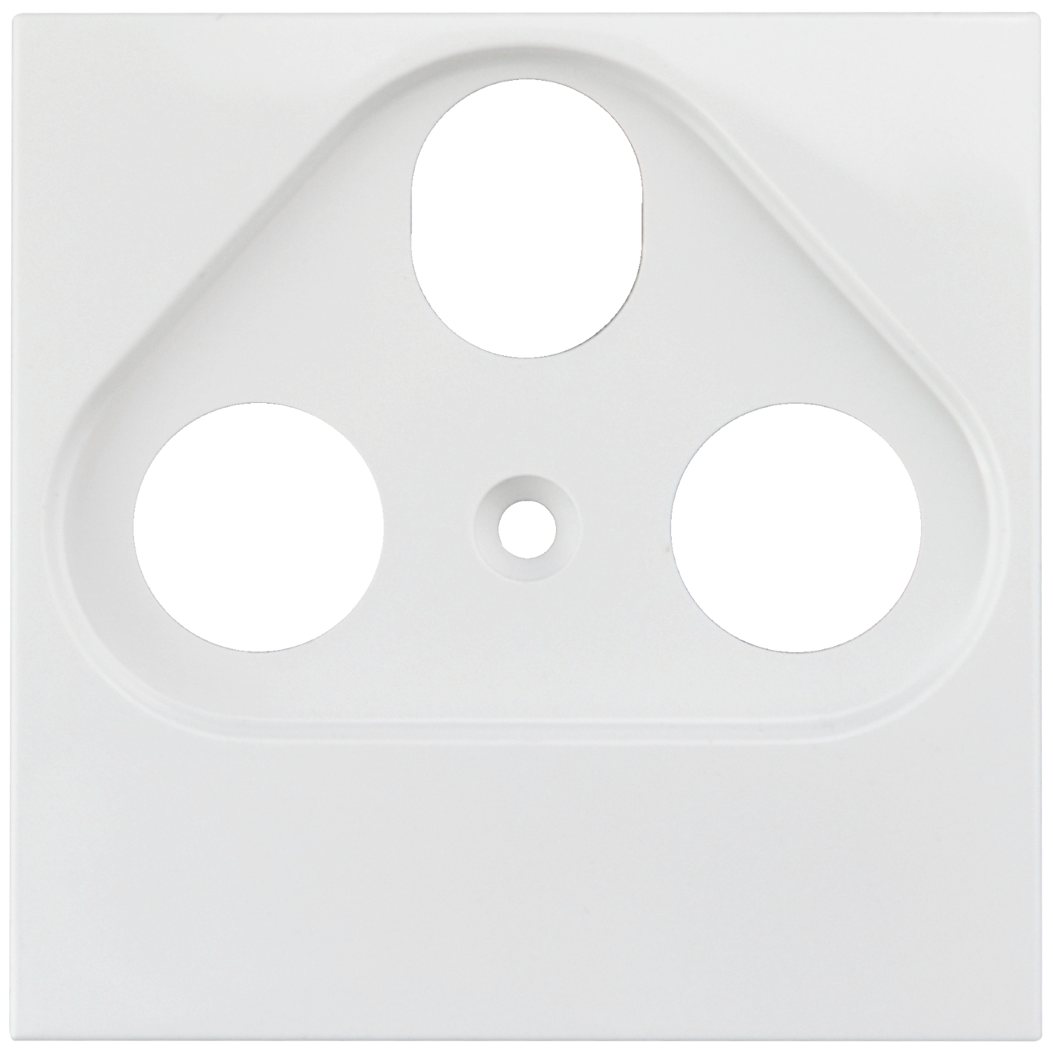 Abdeckung TV-RF-SAT schraubbar weiß Logus