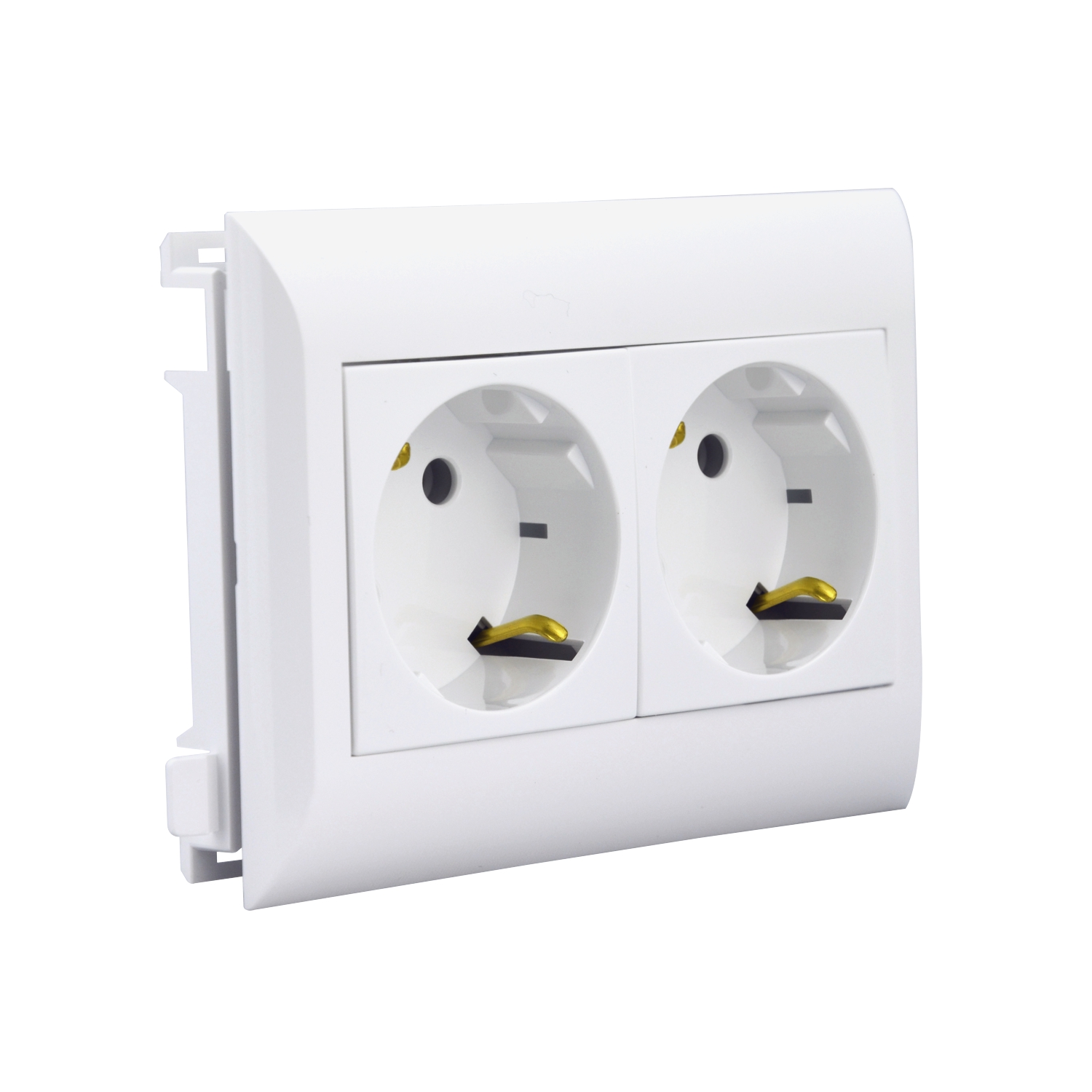 Brüstungskanal Steckdose 2-f weiß