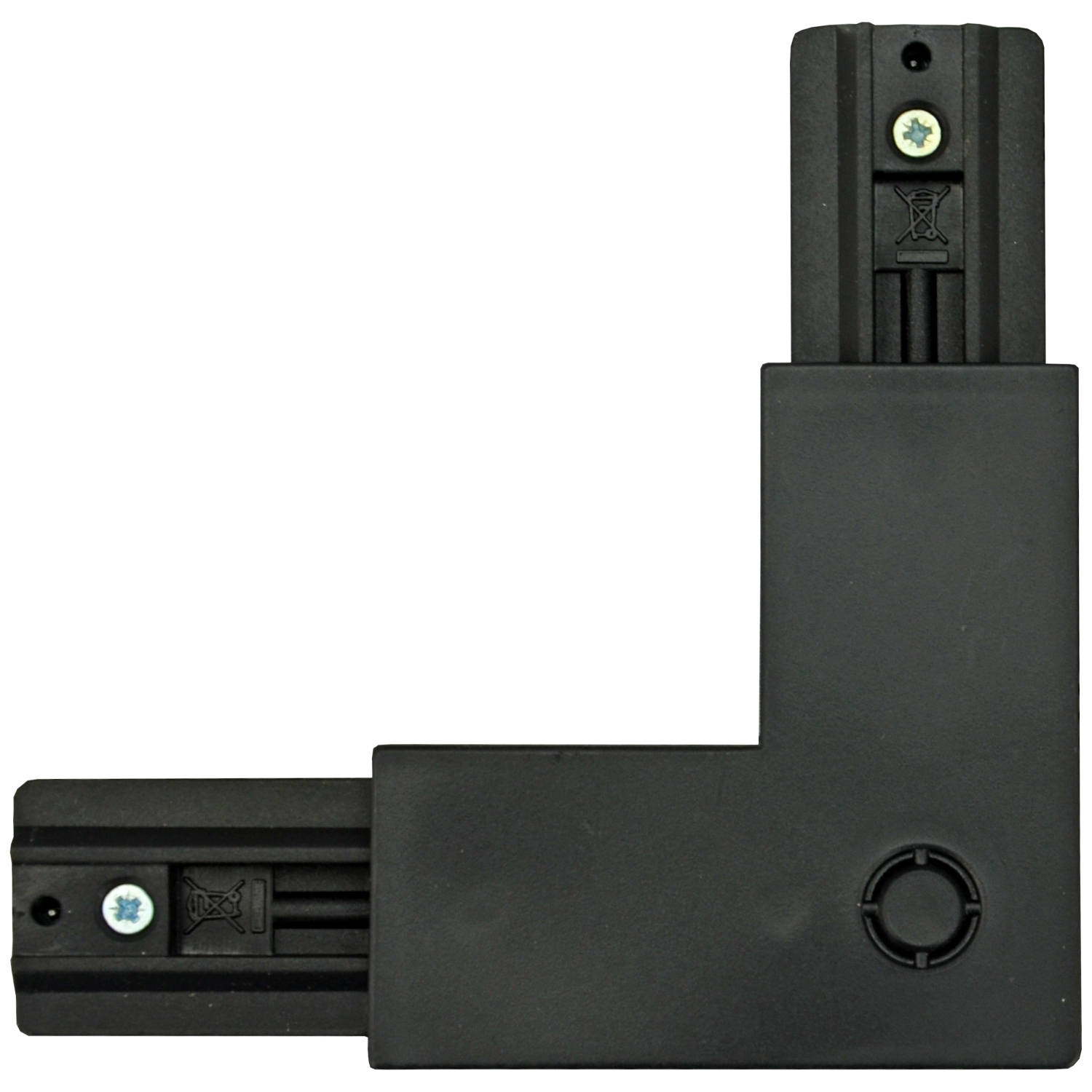 Eckverbinder Innen 90° für 3-Phasen-Stromschiene schwarz