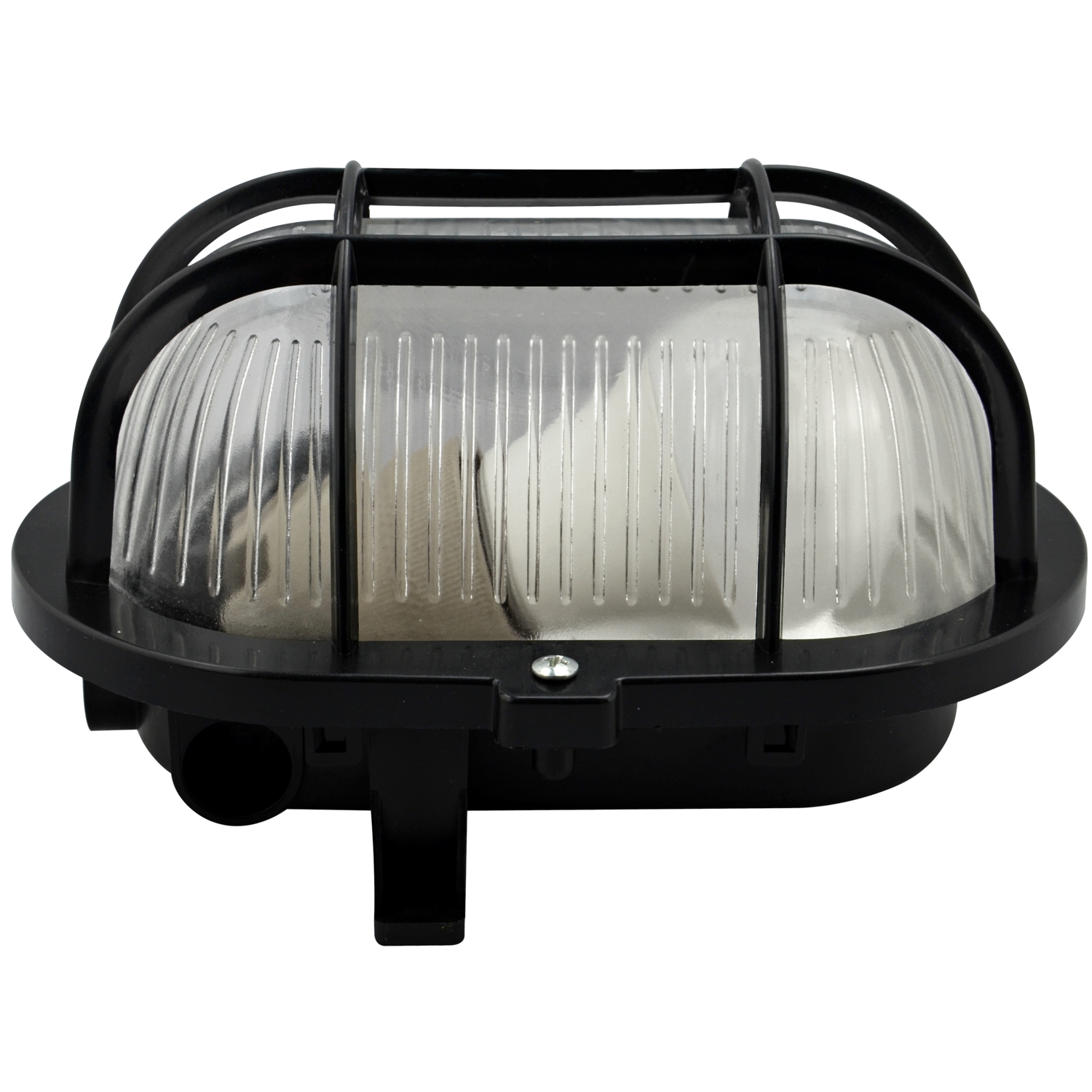 Ovalleuchte 9W schwarz IP44