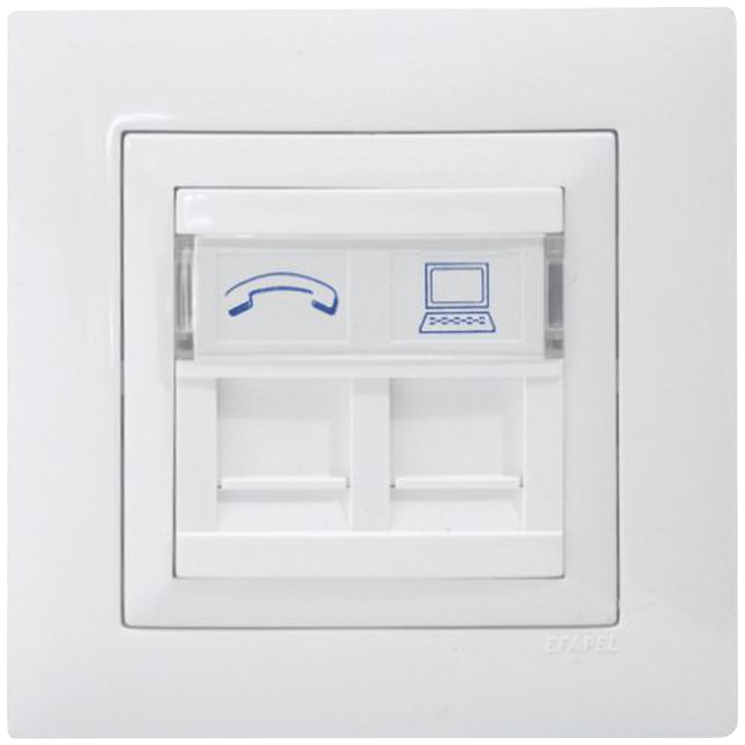 RJ45 Dose 2-fach Cat6 komplett Logus