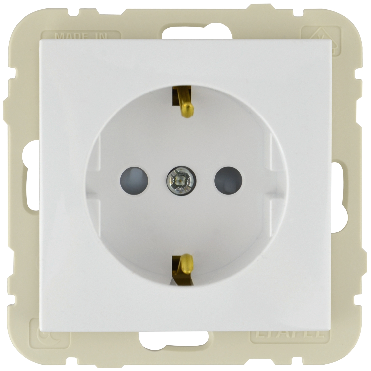 Steckdose mit Berührungsschutz weiß Logus