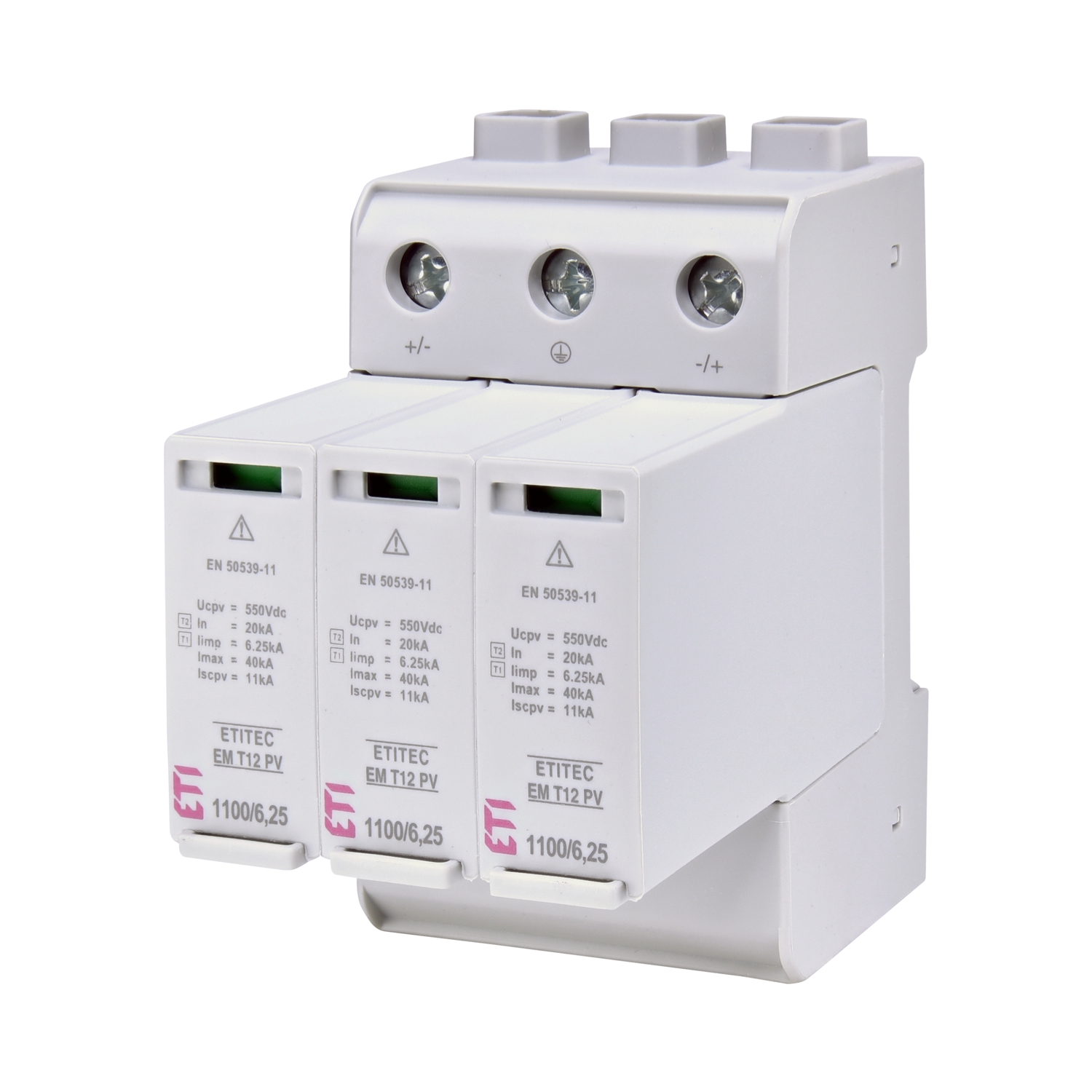 Überspannungsableiter PV T1+T2 1100V DC