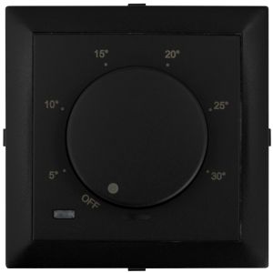 Abdeckung Raumthermostat schwarz Logus
