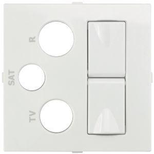 Abdeckung TV-RF-SAT-2xRJ45 weiß Logus