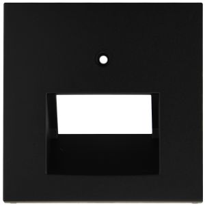 Abdeckung CAT6 2xRJ45 schwarz Logus