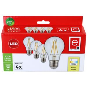LED Lampe E27 9,5W 1200lm 2700K 4-Stück