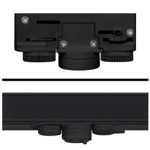 Leuchtenadapter für 3-Phasen-Stromschiene schwarz