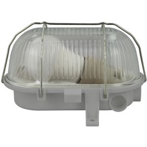 Ovalleuchte 9W Drahtkorb grau IP44