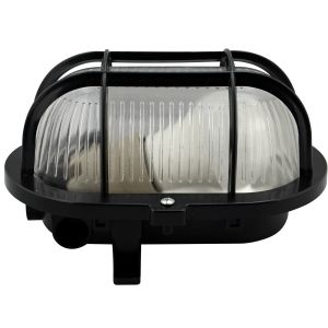 Ovalleuchte 9W schwarz IP44