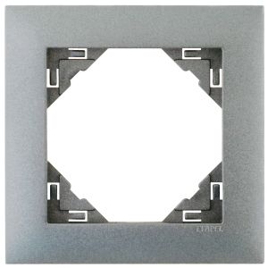 Abdeckrahmen 1-fach alu Logus