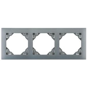 Abdeckrahmen 3-fach alu Logus