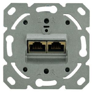 UP Datendose CAT.6a 2xRJ45 Oben/Unten