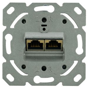 UP Datendose CAT.6a 2xRJ45 Rechts/Links