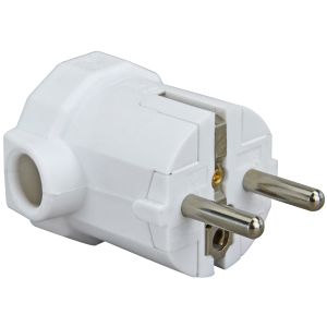 Schuko-Winkelstecker  weiß