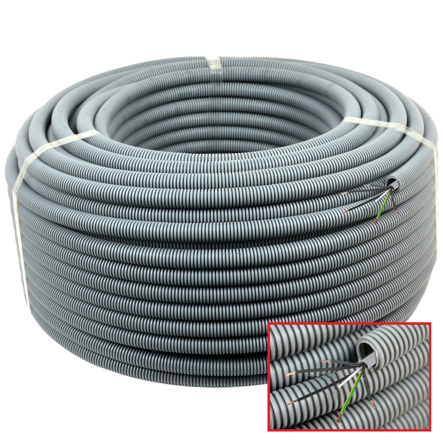 E-Rohr flex-M PP 20mm 100m mit YML 5x0,75