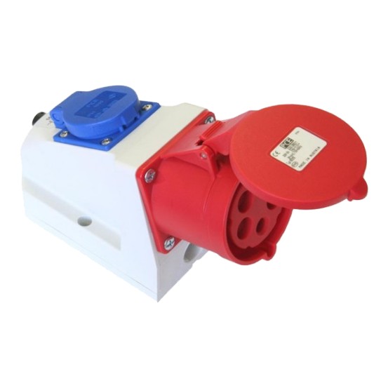 CEE Wandsteckdose 5x16A Combo