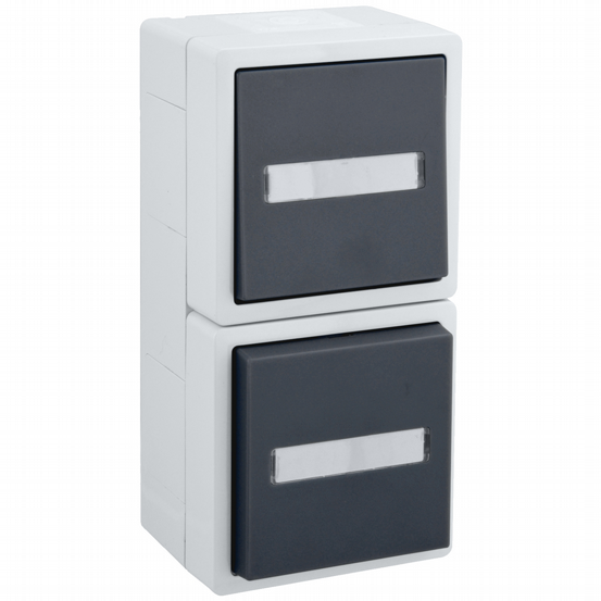 AP-FR Schalter-Steckdosen-KOMBI senkrecht VARIO21