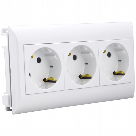 BK Steckdose 3-f weiß
