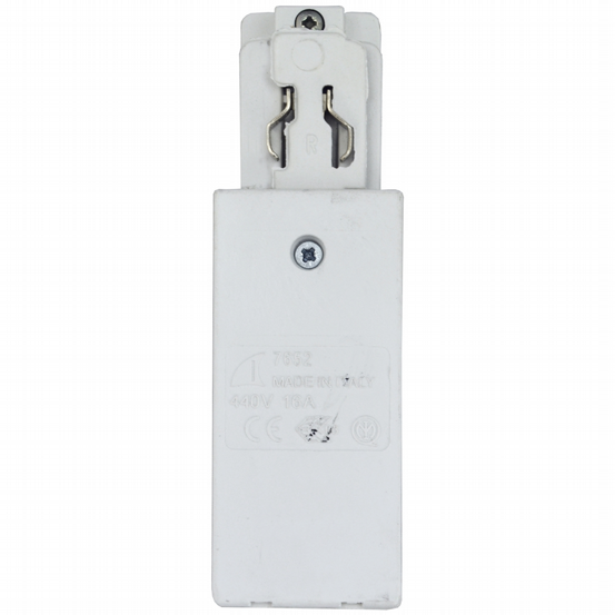 Einspeisung rechts 3-Phasen-Stromschiene weiß