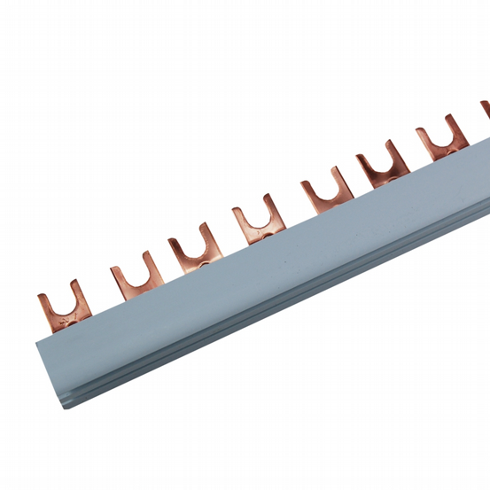Gabel-Sammelschiene 3p 10mm² 100cm grau