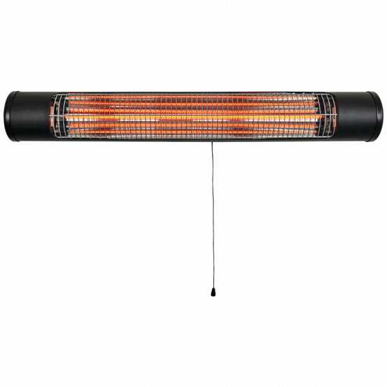 IR-Heizstrahler wall-base 750W/1500W Zugschnur schwarz