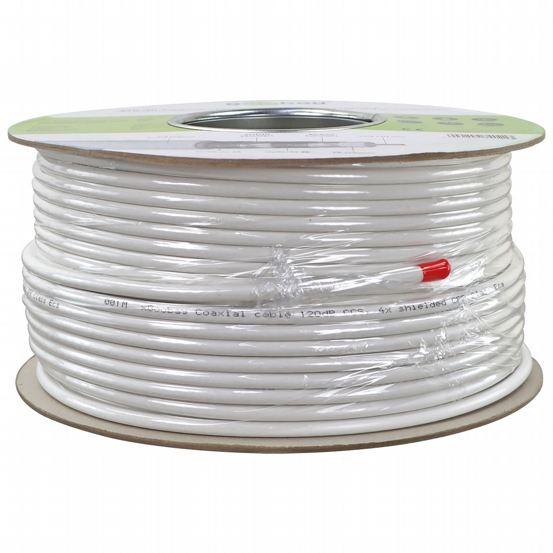 Koaxialkabel 4fach gesch. Spule 100m