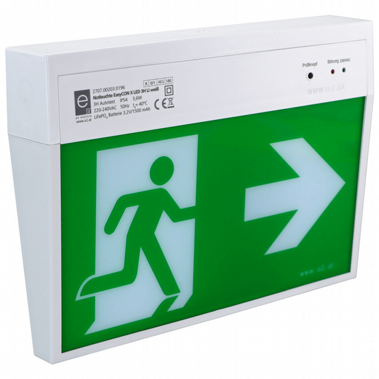 Notleuchte EasyCON X 3H IP54 weiß LiFePO4