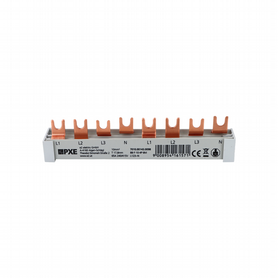 PXE Gabel-Sammelschiene 4p 8TE L123~N~L123~N