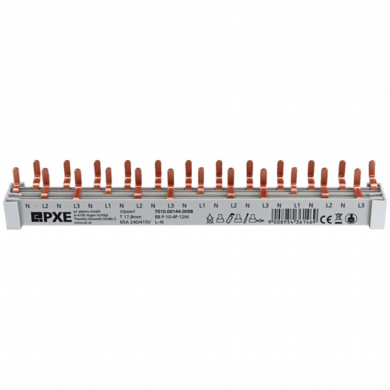 PXE Stift-Sammelschiene 4p 12TE L~N