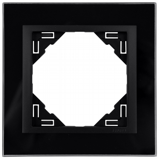Rahmen 1-fach Logus cristal-schwarz