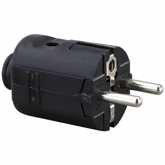 Stecker Schuko-MSK Kunststoff schwarz