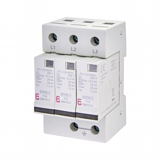 Ü-Ableiter Kombi B/C 3-polig